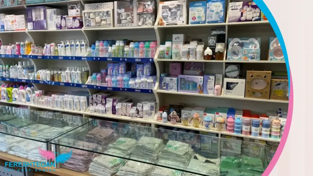 فروشگاه سیسمونی و لوازم مادر فرشتگان تصویری از نمای داخلی فروشگاه سیسمونی و لوازم مادر فرشتگان