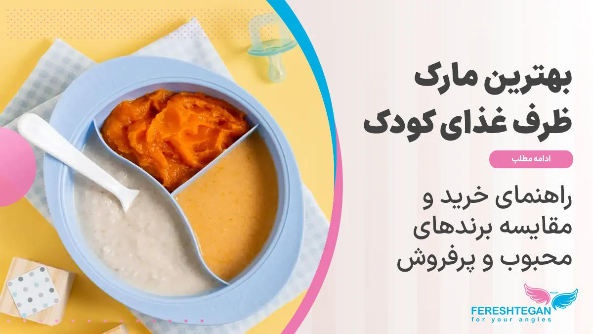 ظرف غذای آبی رنگ کودک با تقسیم بندی زیبا و کاربردی