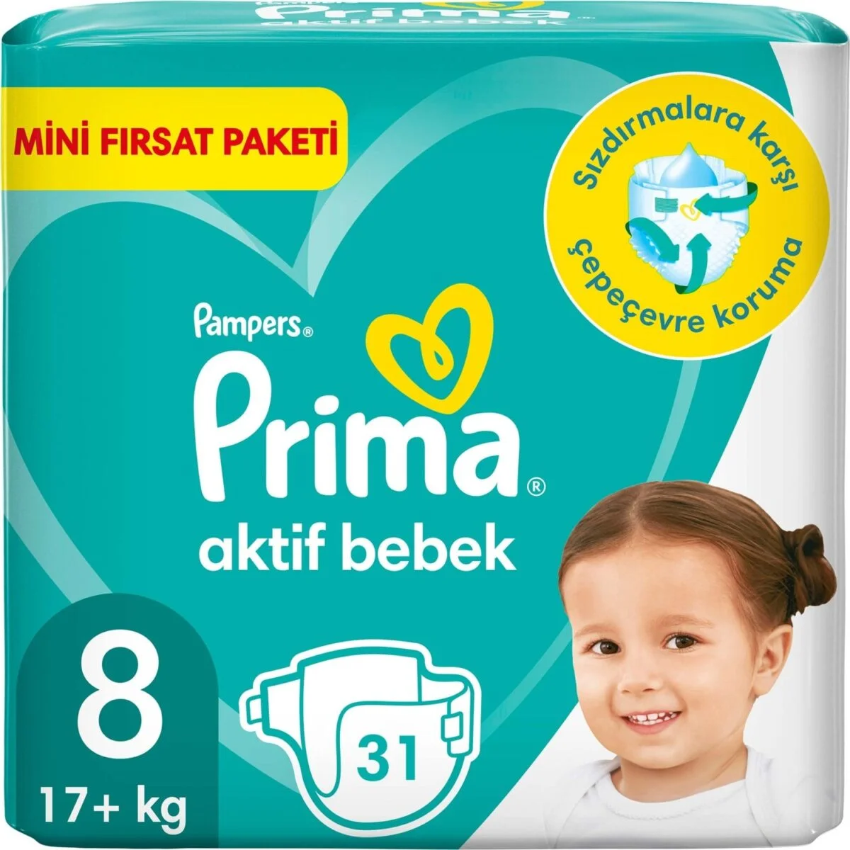 پوشک بچه پمپرز سایز 8 ترک 31 تایی