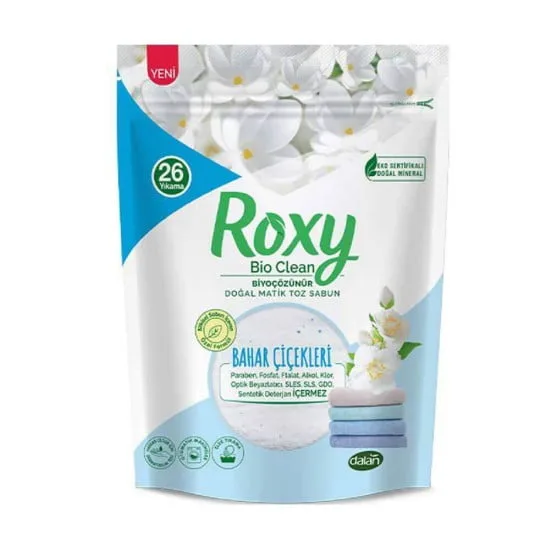 پودر صابون لباسشویی نوزاد با رایحه گل یاس روکسی ROXY