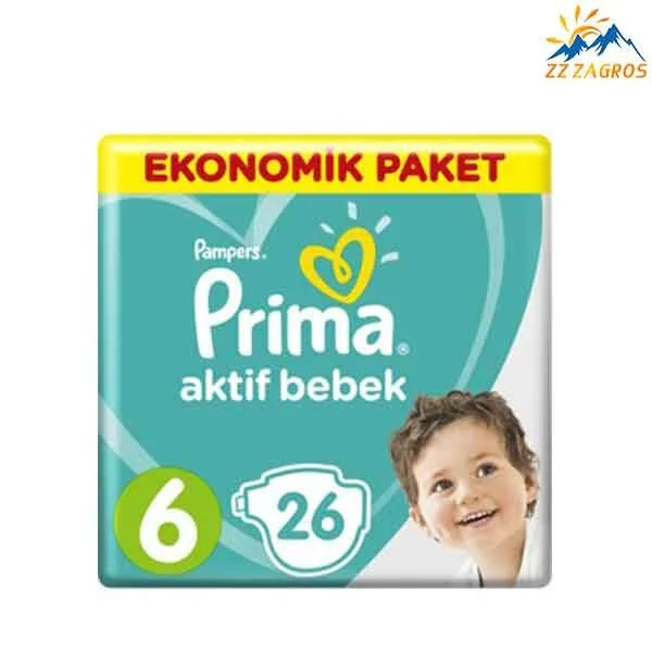 پوشک بچه پمپرز سایز 6 ترک 26 تایی