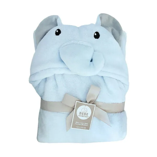 پتو دورپیچ کلاه دار نوزاد ببه کامفورت طرح فیلی Bebe Comfort