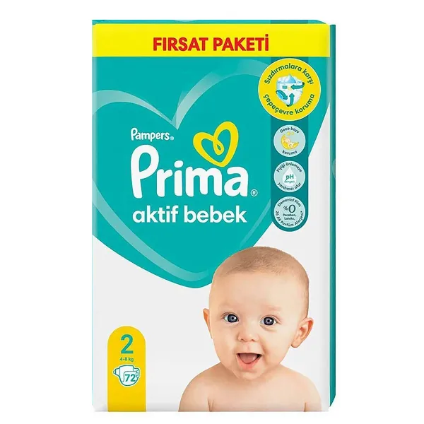 پوشک بچه پمپرز سایز 2 بسته 72 عددی