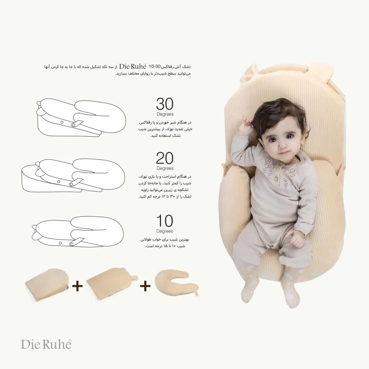 تشک آنتی رفلاکس مدل ۳۰-۱۰ درجه دیروحه - Image 1