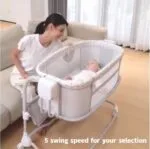 گهواره برقی و تخت ماستلا Mastela مدل 3in1 طرح خال خال‌ - Image 3