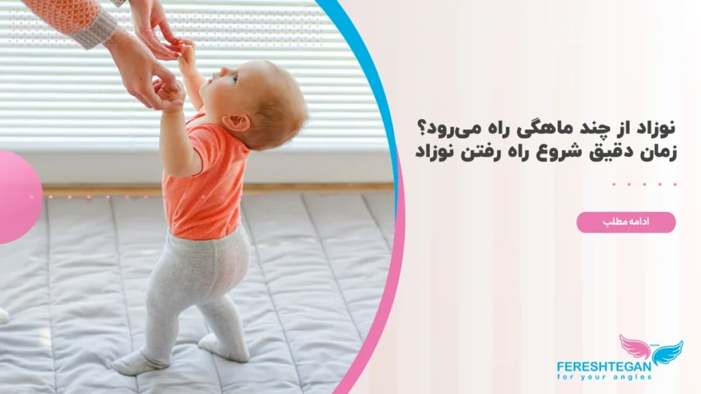 نوزاد از چند ماهگی شروع به راه رفتن میکند